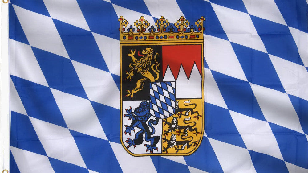 Bavaria flag with crest for Oktoberfest