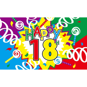 Happy 18th Birthday Flag