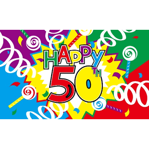 Happy 50th Birthday Flag