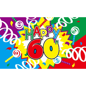 Happy 60th Birthday Flag