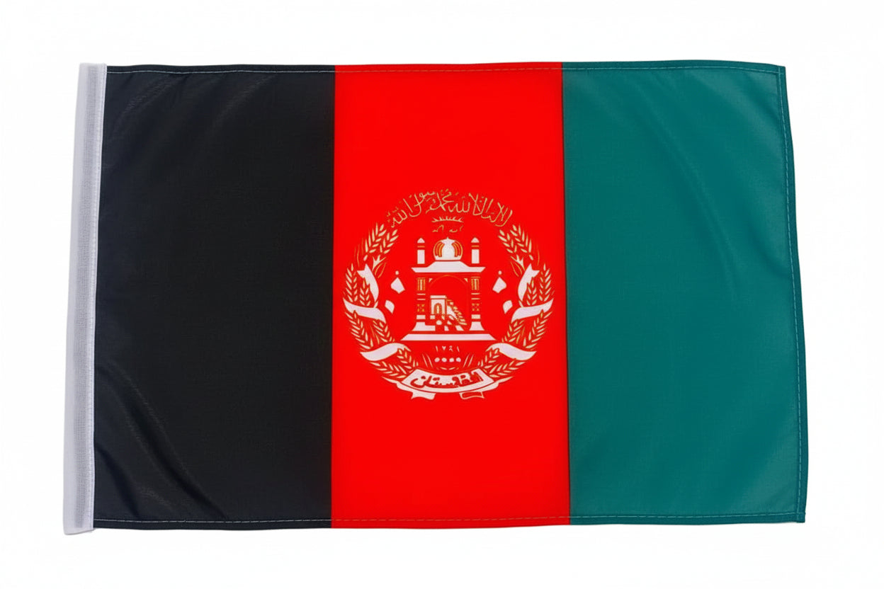 Flag of Afghanistan on a white background