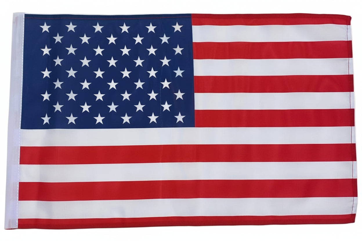 American flag on a white background