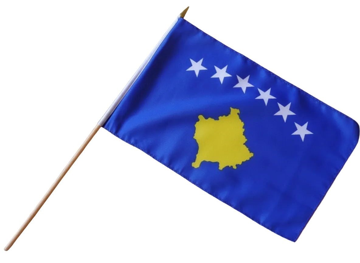 Buy kosovo waving flag online. Premium polyester for indoor or outdoor use.