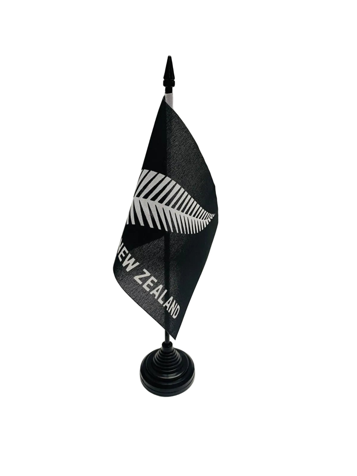 new zealand silver fern desk flag, made from premium polyester, for sale.