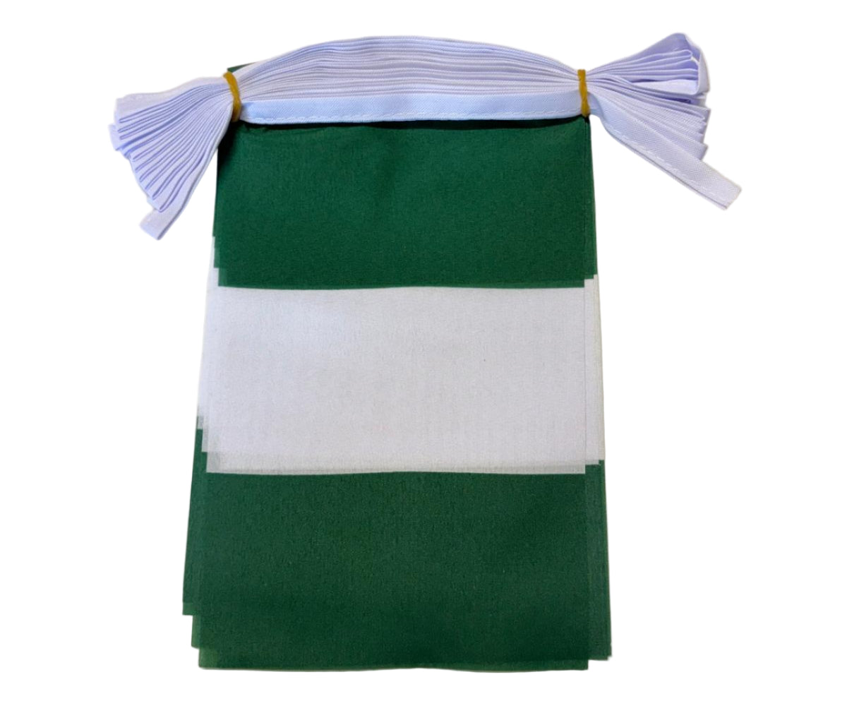 Green and white fabric Nigeria Flag bunting