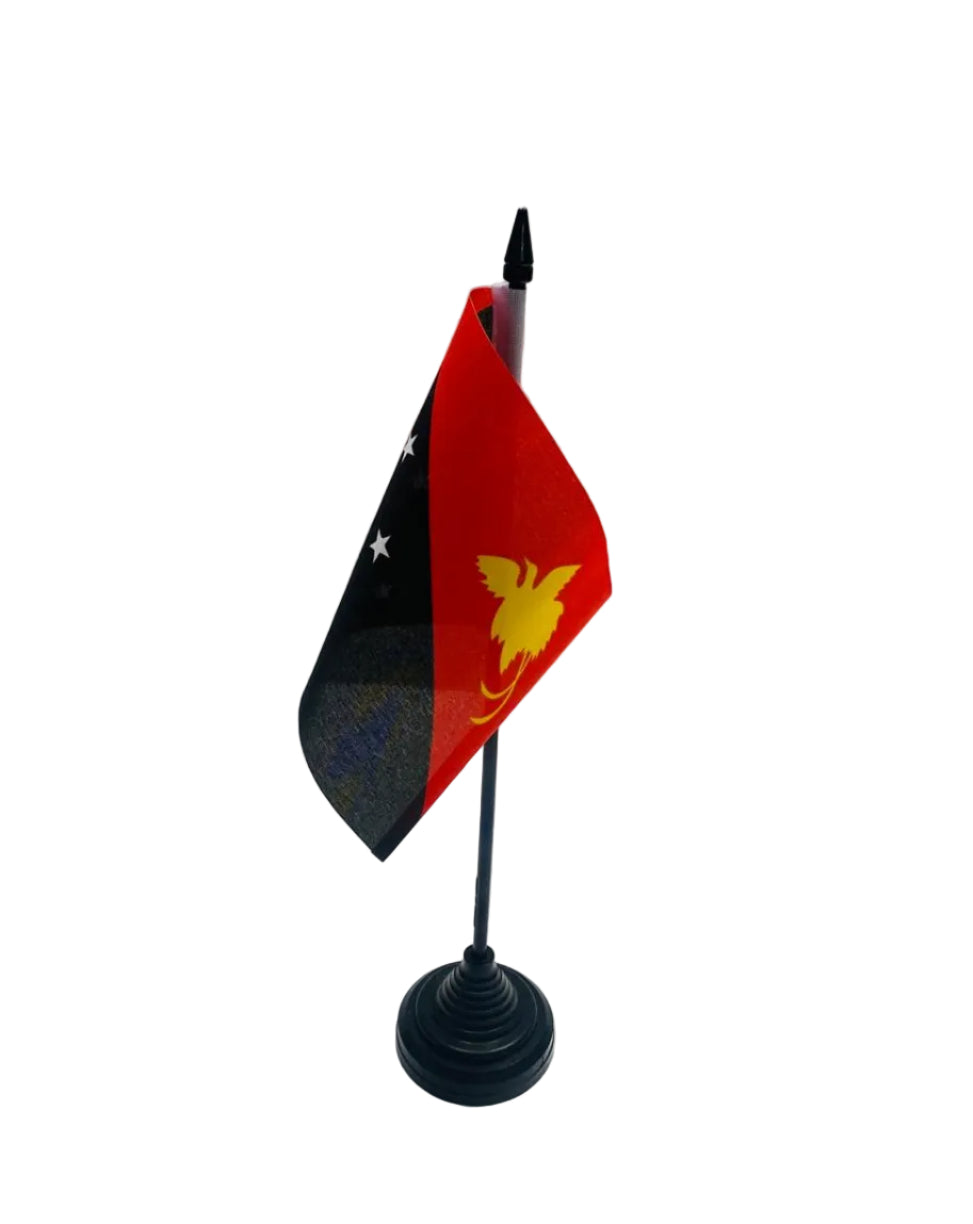 papua new guinea desk flag, made from premium polyester, for sale.