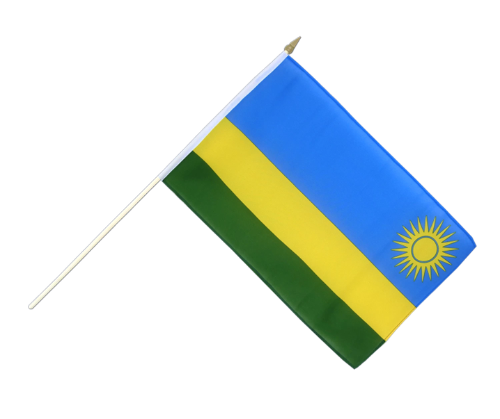 Rwanda Flag On A Stick