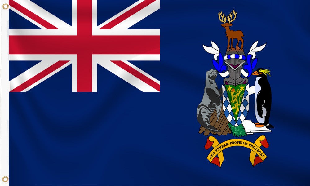 Buy south georgia and sandwich islands flag online. Premium polyester for indoor or outdoor use.