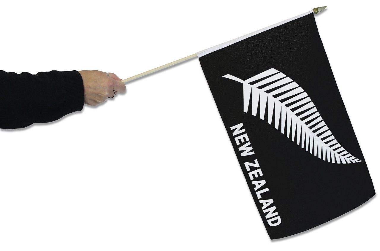Buy new zealand silver fern waving flag online. Premium polyester for indoor or outdoor use.