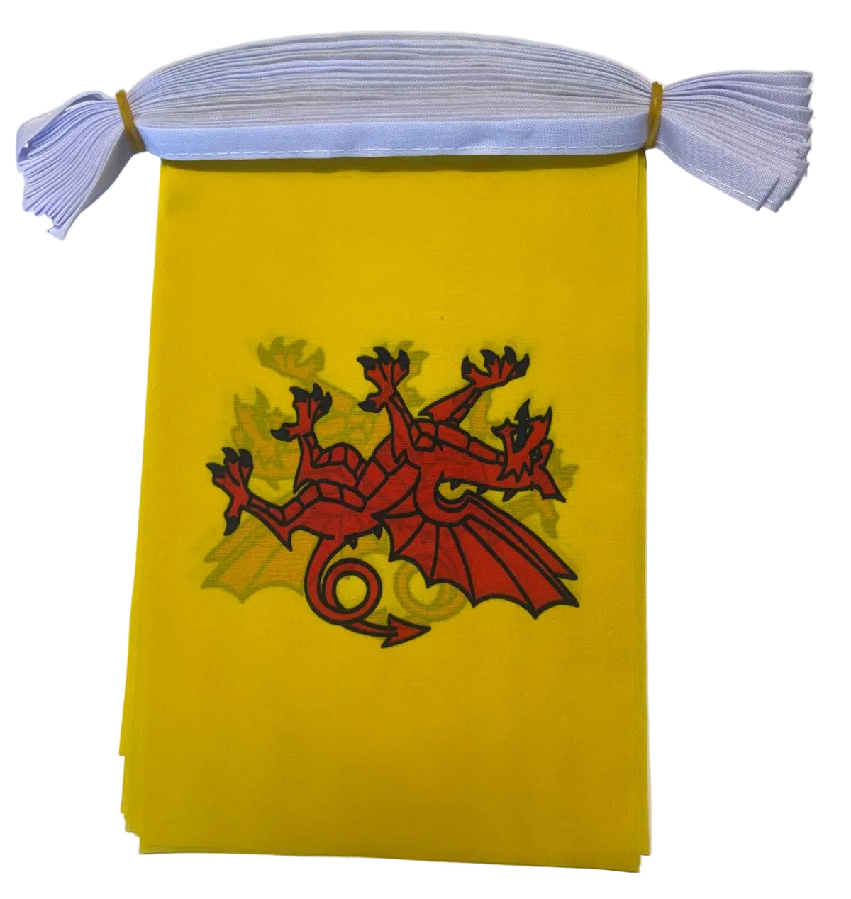 Somerset Flag. Yellow flag with red dragon emblem on a yellow background