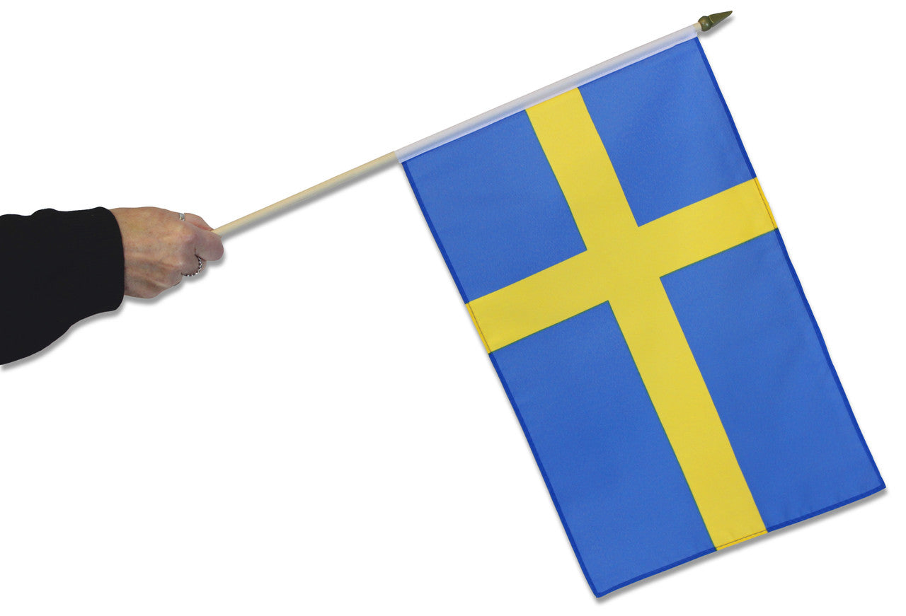 Buy sweden waving flag online. Premium polyester for indoor or outdoor use.