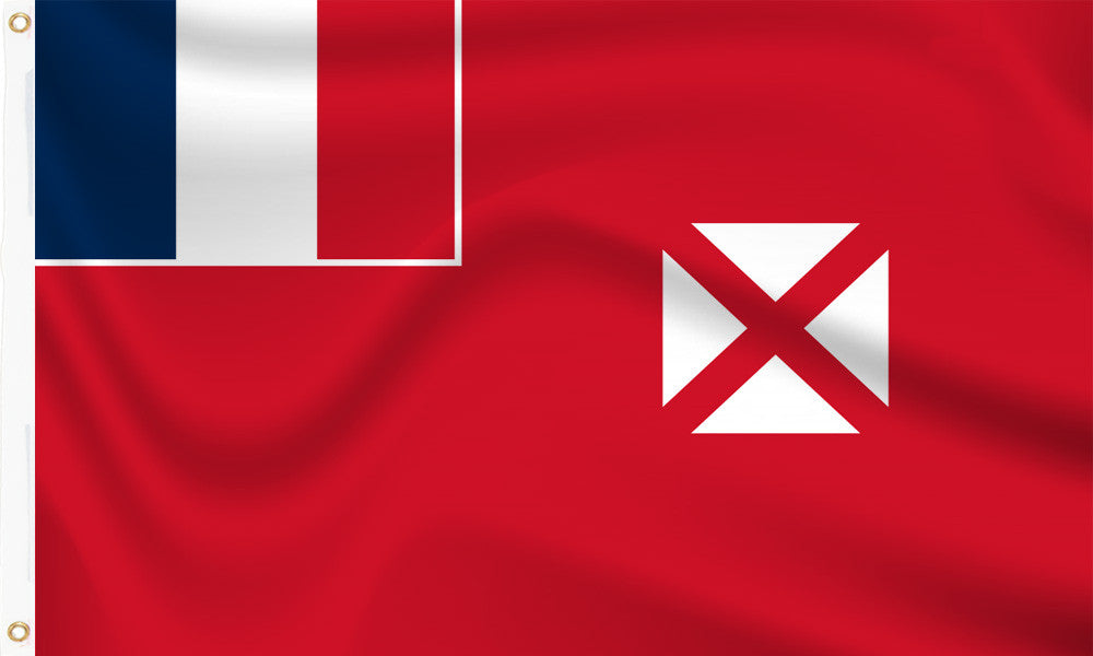 Wallis and Futuna Flag Unofficial with French flag in Upper Left Canton