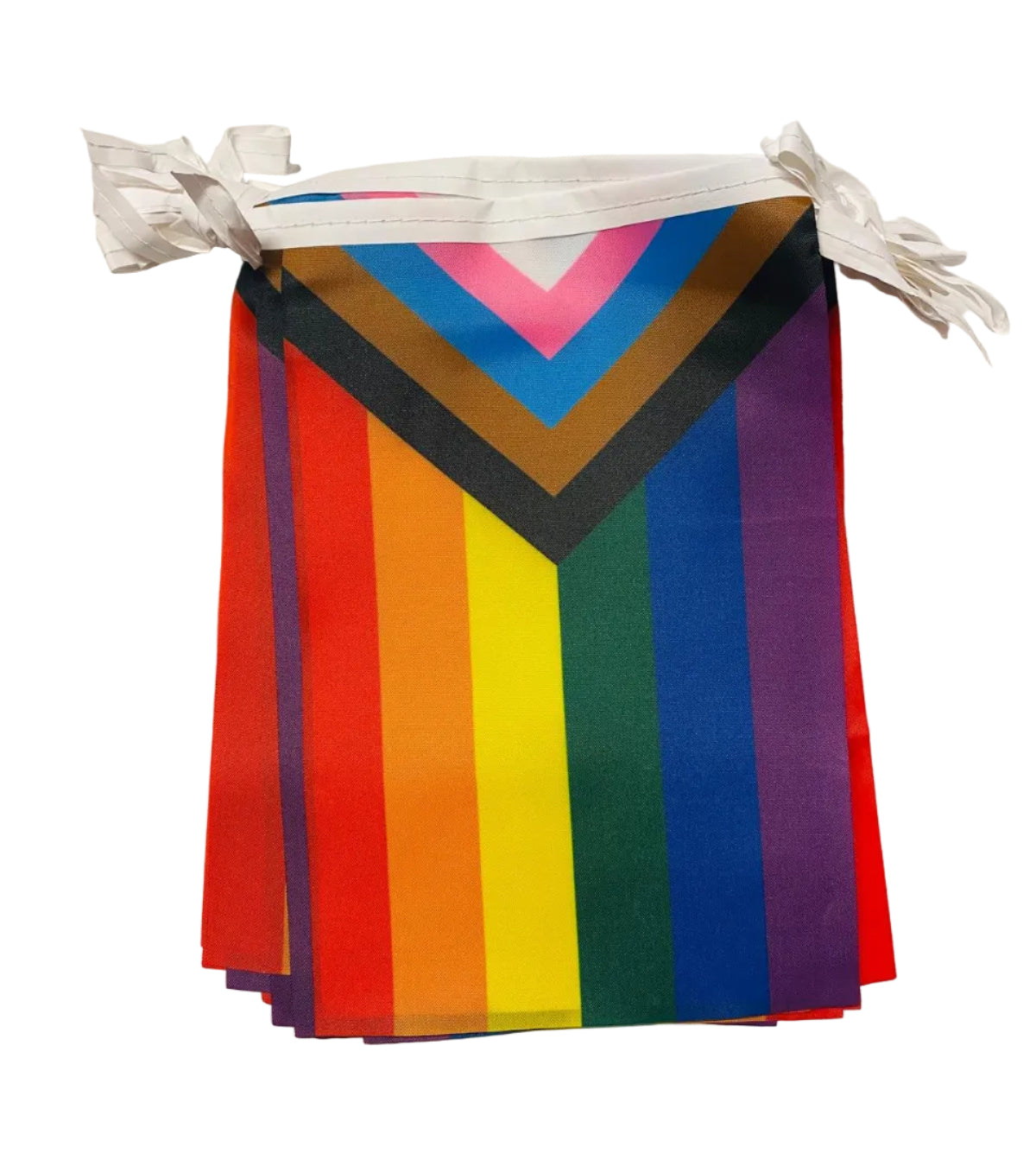Buy progress pride bunting online. Premium polyester for indoor or outdoor use.