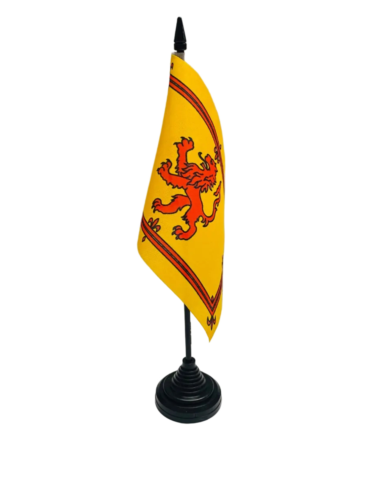 scotland lion rampant desk flag, made from premium polyester, for sale.