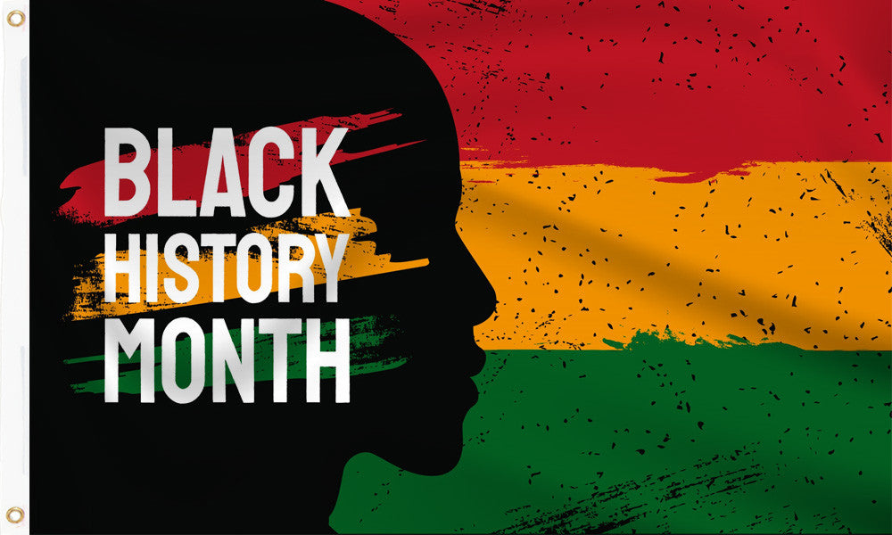 Black History Month Flag with Face to buy online