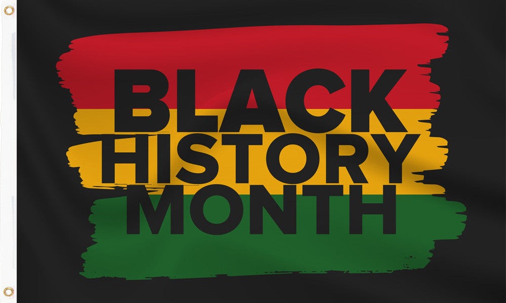 Buy black history month flag online. Premium polyester for indoor or outdoor use.