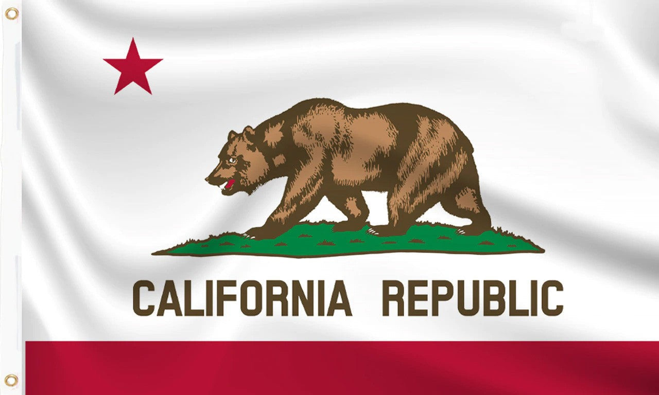 Buy california waving flag online. Premium polyester for indoor or outdoor use.