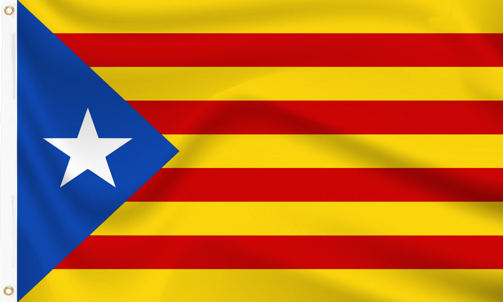 Buy estelada blava flag online. Premium polyester for indoor or outdoor use.