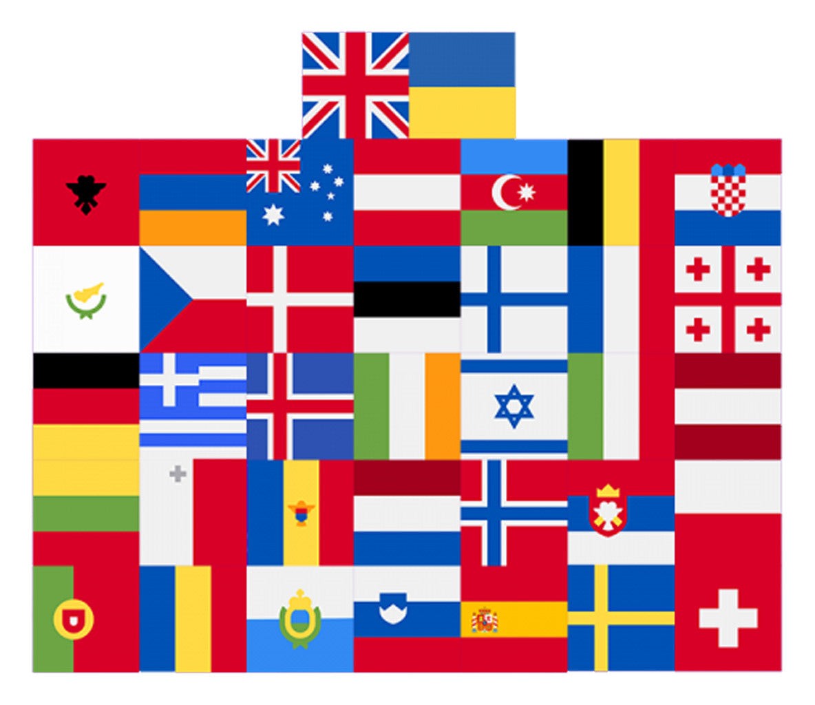 Buy eurovision flag party pack all 37 competing countries online. Premium polyester for indoor or outdoor use.