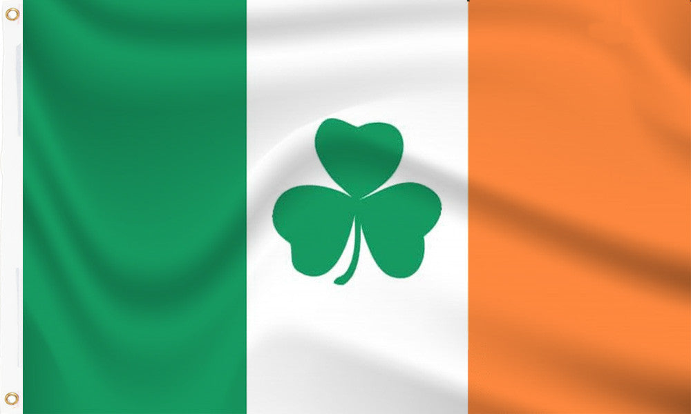 Buy Ireland Flag With Shamrocks from the UK