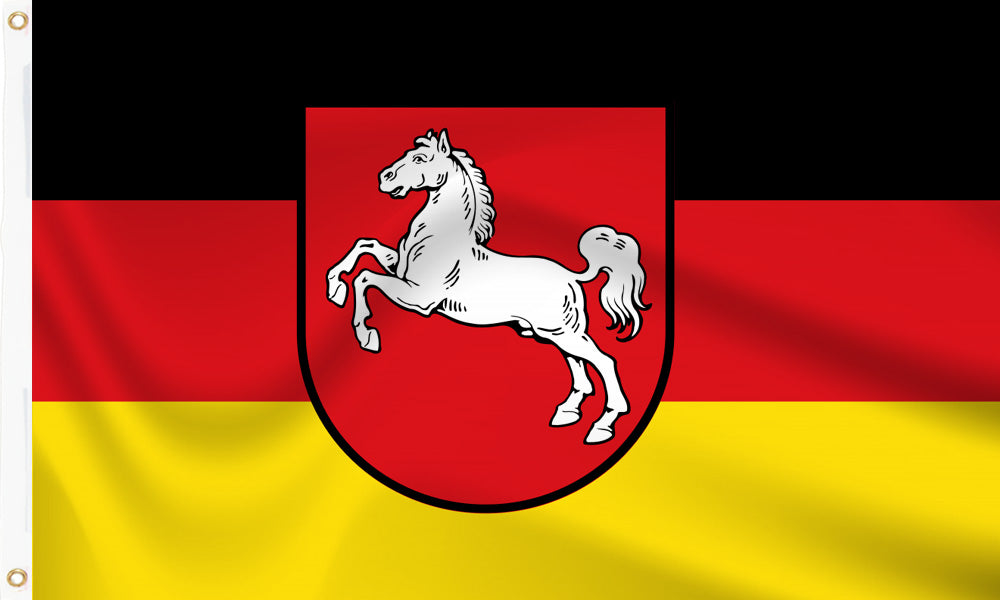 Buy lower saxony flag online. Premium polyester for indoor or outdoor use.