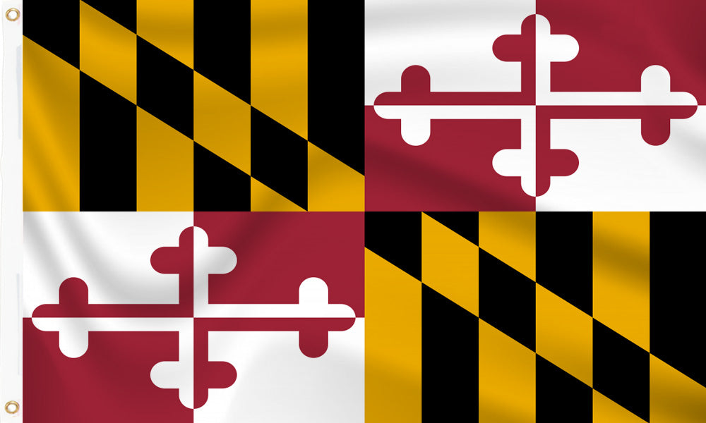 Buy maryland flag online. Premium polyester for indoor or outdoor use.