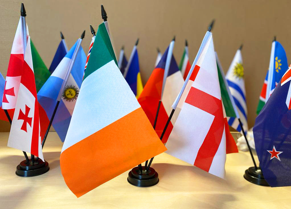 Buy 2023 Rugby World Cup France Desk table Flag Packs from the UK flag specialist Flag and Bunting Store