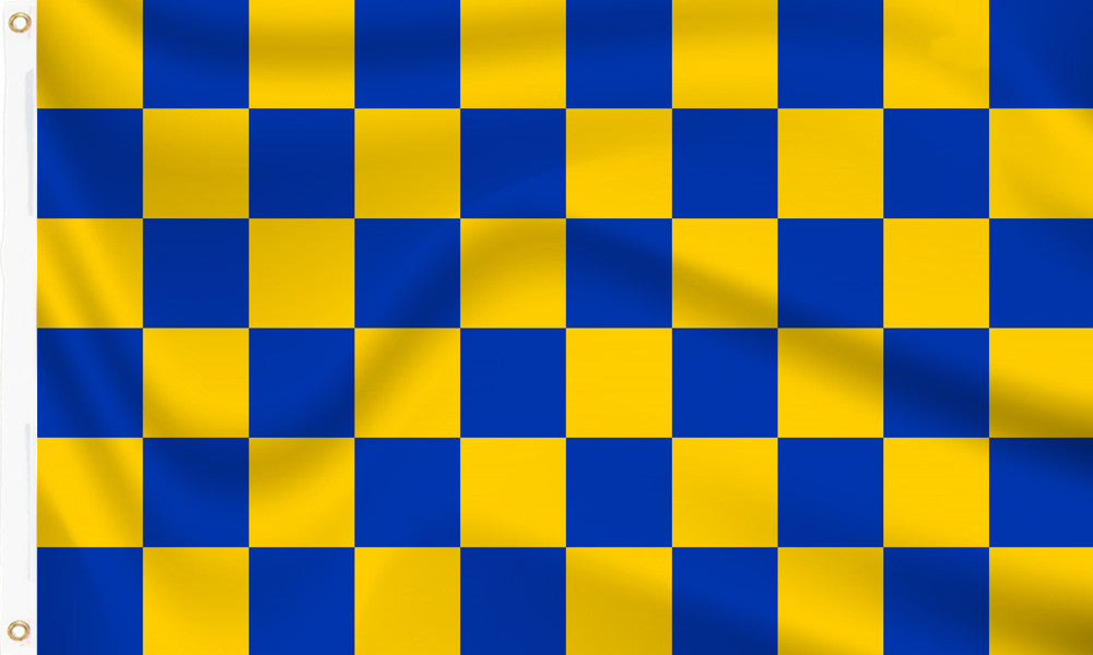 Blue and Yellow Chequered Surrey Flag