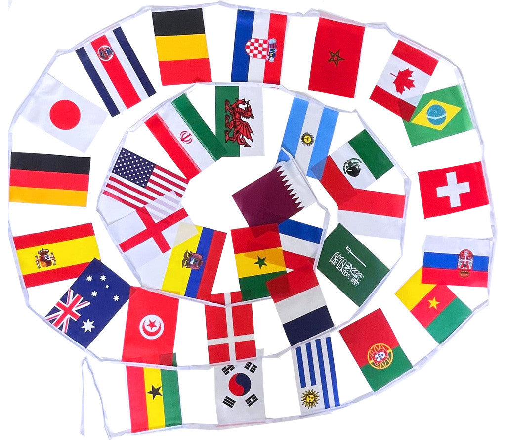 Multi National Flag Bunting to buy online