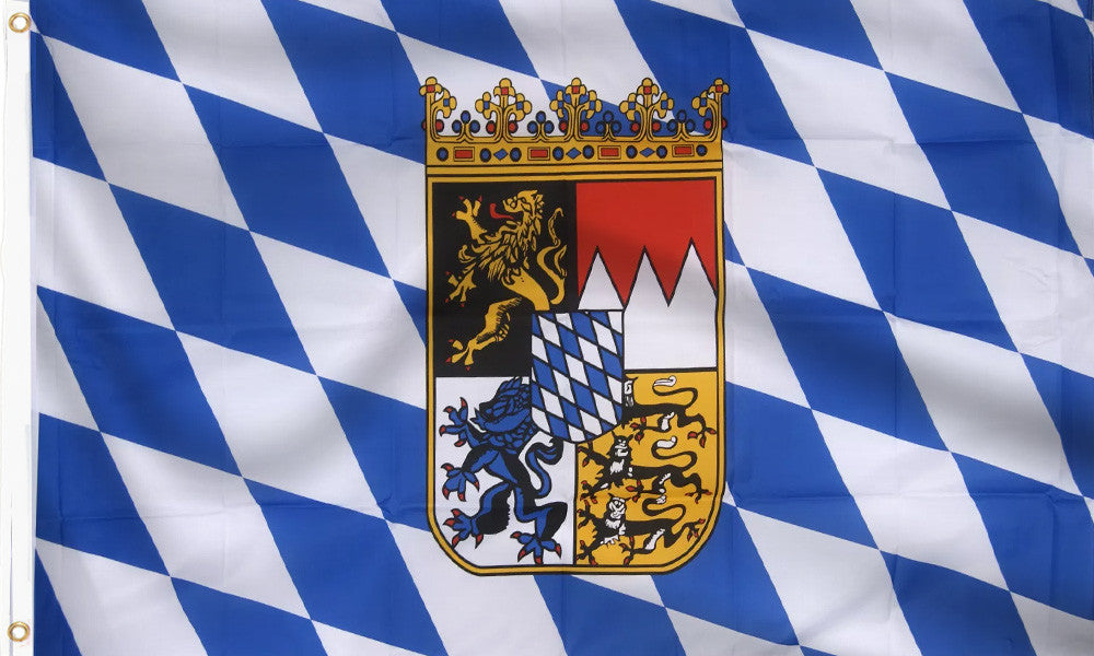 Bavaria flag with crest for Oktoberfest