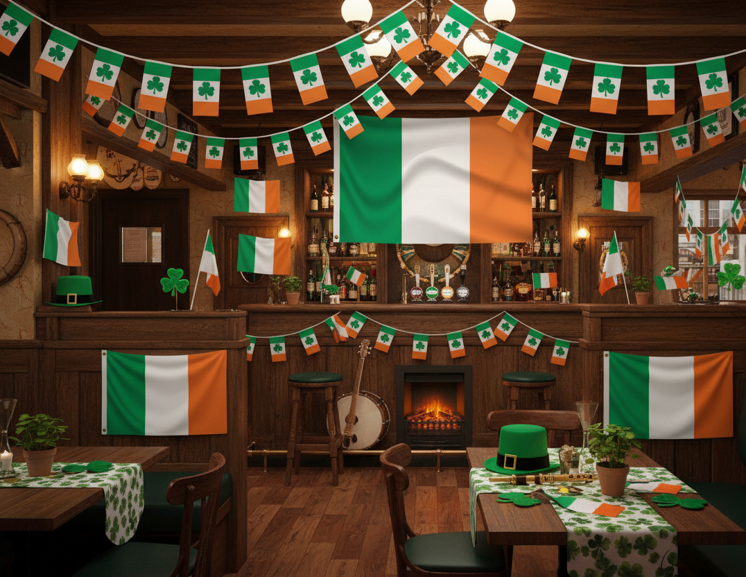 Decorations for St. Patrick's Day - Transform Your Space with Flags and Bunting