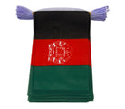 Afghanistan flag with black, red, and green colors