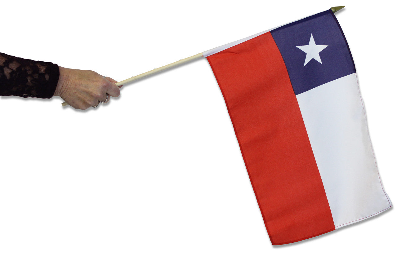 Chile Waving Flag | Buy Chilean Hand Flags at Flag and Bunting Store