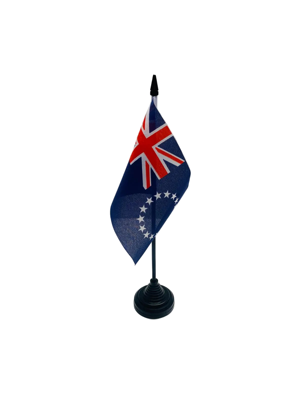 cook islands desk flag, made from premium polyester, for sale.