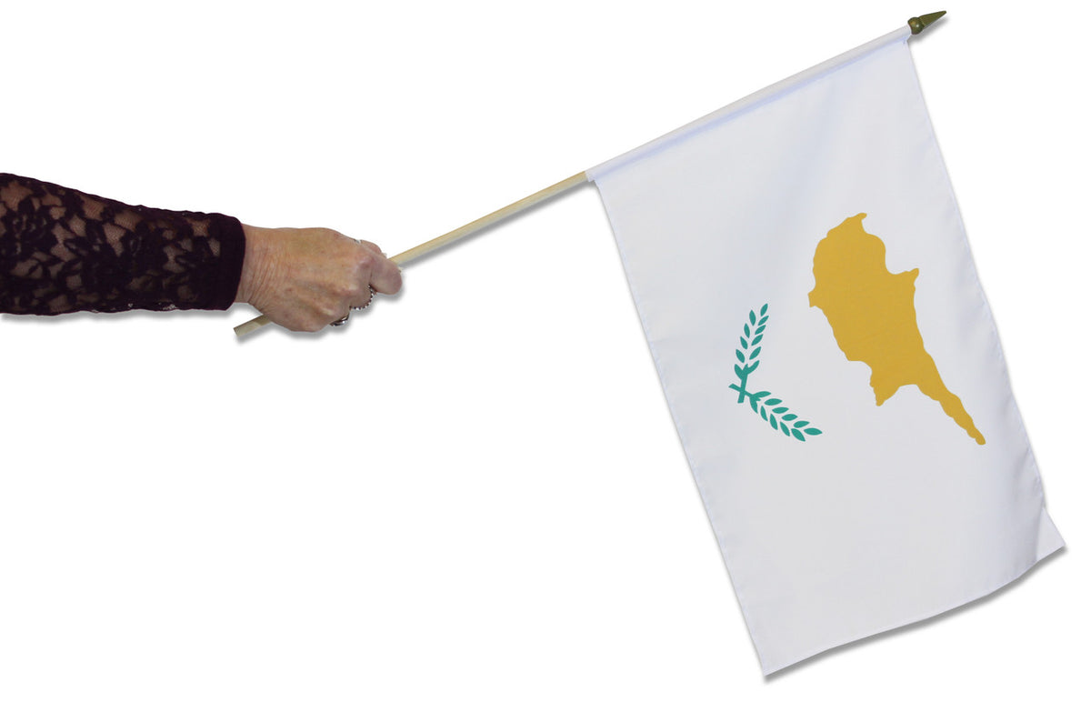 Cyprus Waving Flag | Buy Cypriot Hand Flags at Flag and Bunting Store