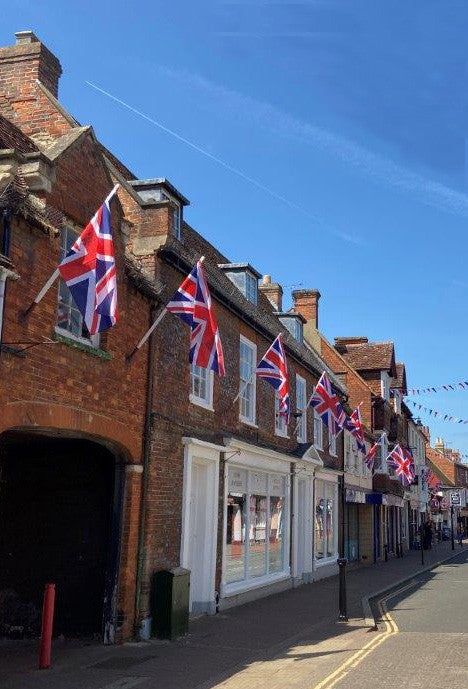 Union Jack Flags and Bunting in Stony Stratford United Kingdom