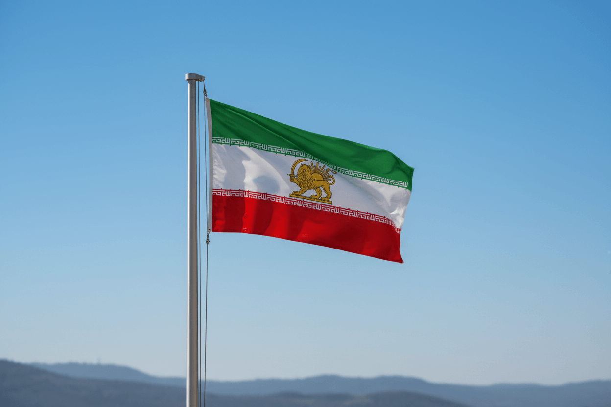 iran persia lion 1907 1933 flag, made from premium polyester, for sale.