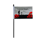 lest we forget waving flag, made from premium polyester, for sale.