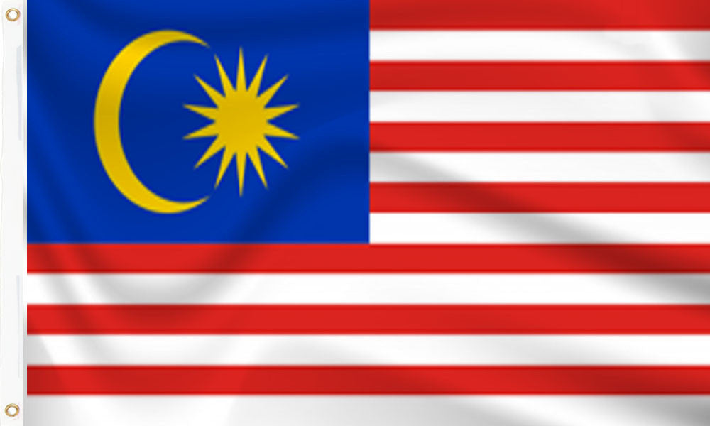 Buy malaysia flag online. Premium polyester for indoor or outdoor use.