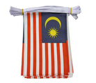 Malaysian flag bunting with a white line 