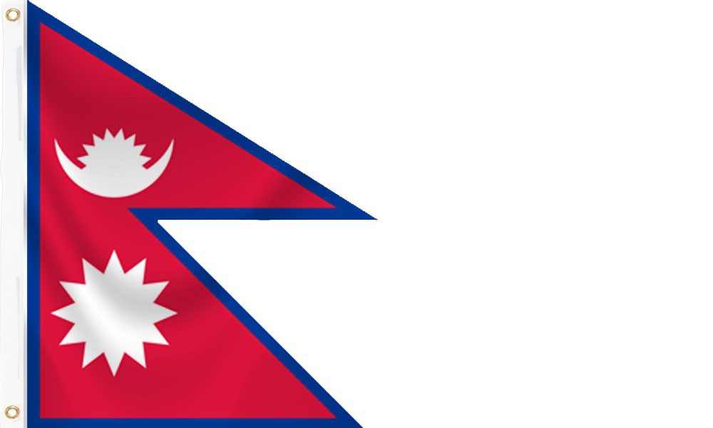 Buy nepal flag online. Premium polyester for indoor or outdoor use.