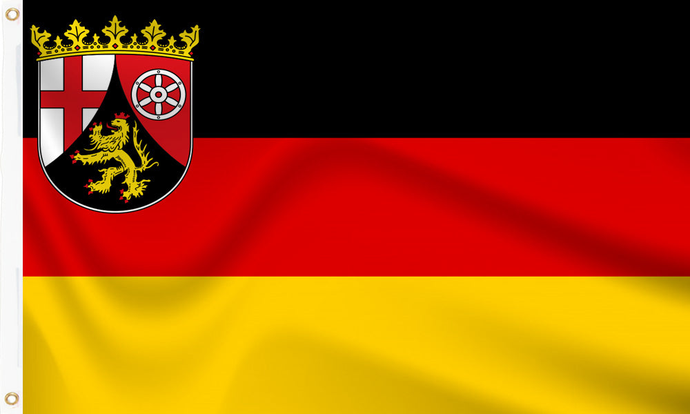Buy reinland pfalz flag online. Premium polyester for indoor or outdoor use.