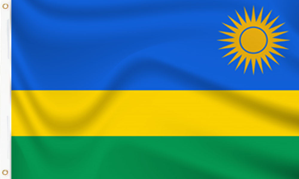 Rwanda Flag - Premium Polyester National Flags | UK Fast Delivery ...