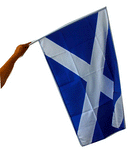 Giant Scotland waving flag on white pole