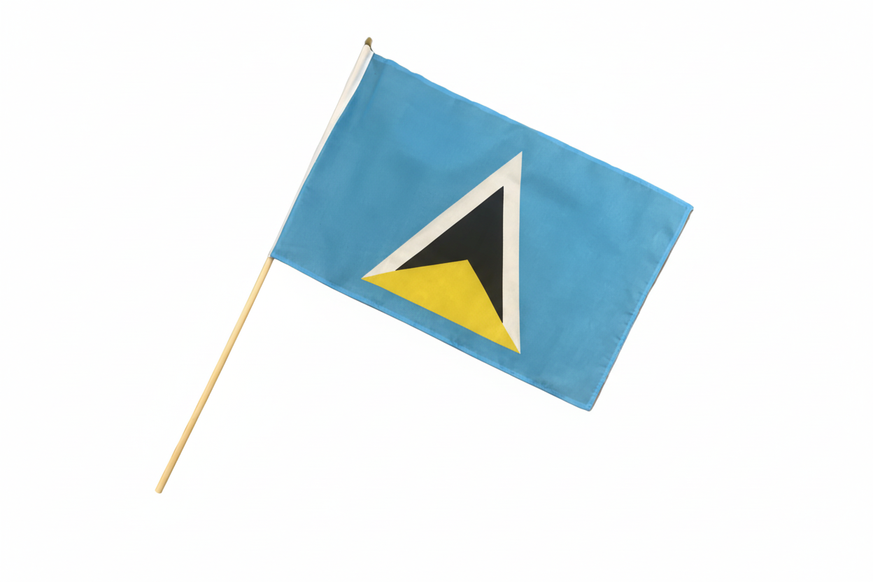 Buy st lucia waving flag online. Premium polyester for indoor or outdoor use.