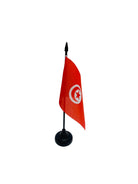 tunisia desk flag, made from premium polyester, for sale.