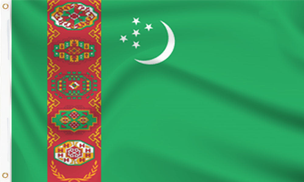Buy turkmenistan flag online. Premium polyester for indoor or outdoor use.