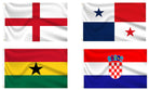 England World Cup football group flags