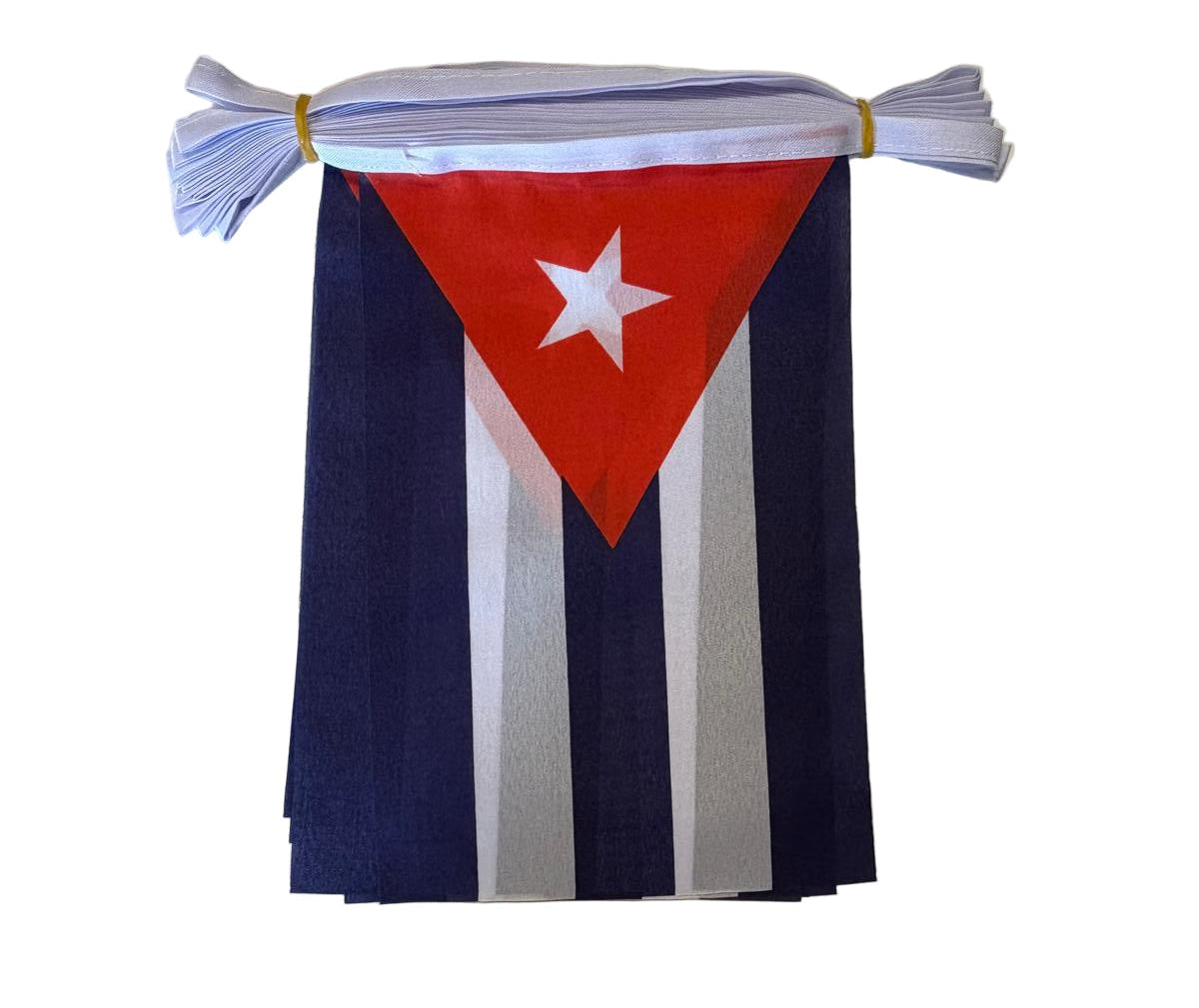 Cuban flag with red triangle and white star 