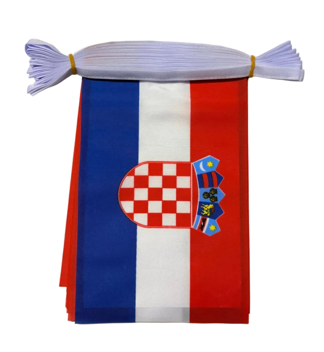 Buy croatia bunting online. Decoration for World Cup 2026.
